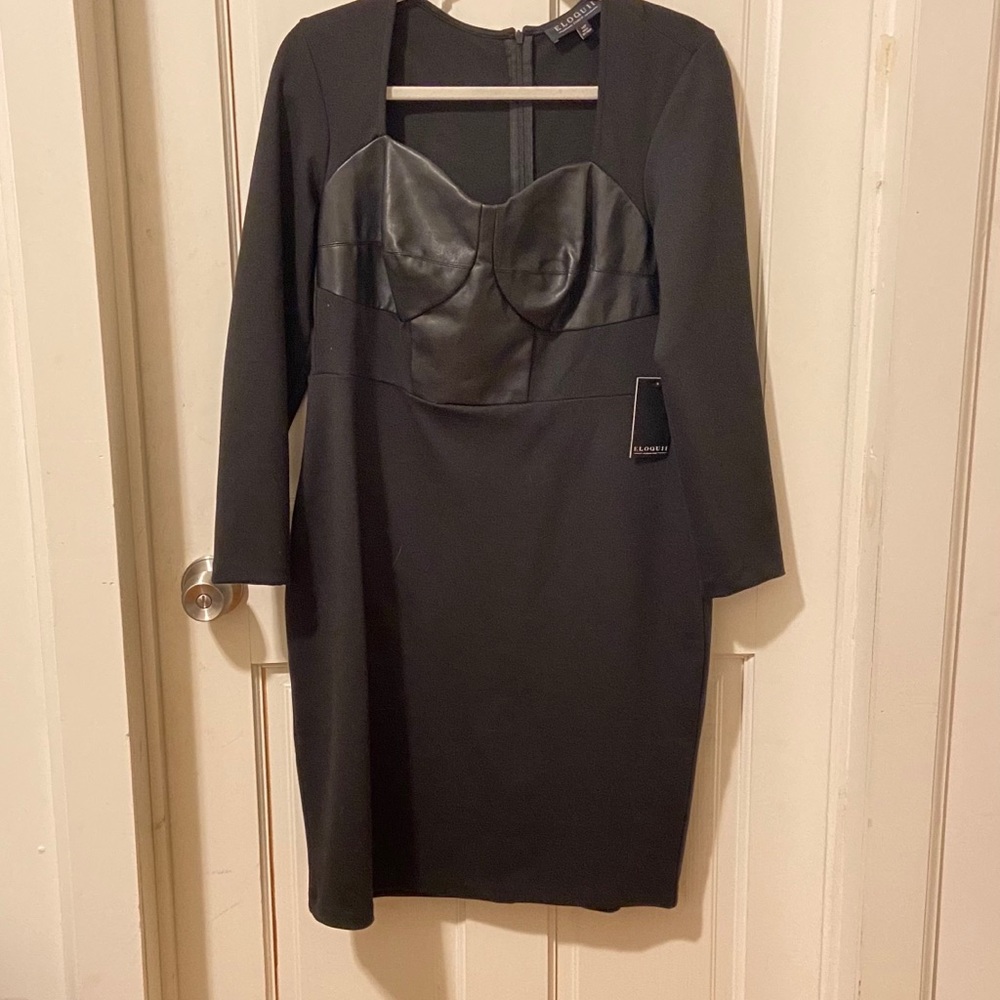 Eloquii NWT Faux Leather Bustier Dress